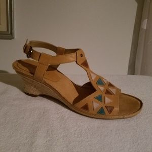 Leather Wedge Sandals
